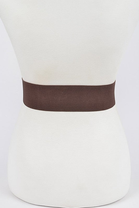 Ruffle Flower Belt ( Black/Brown/Red)