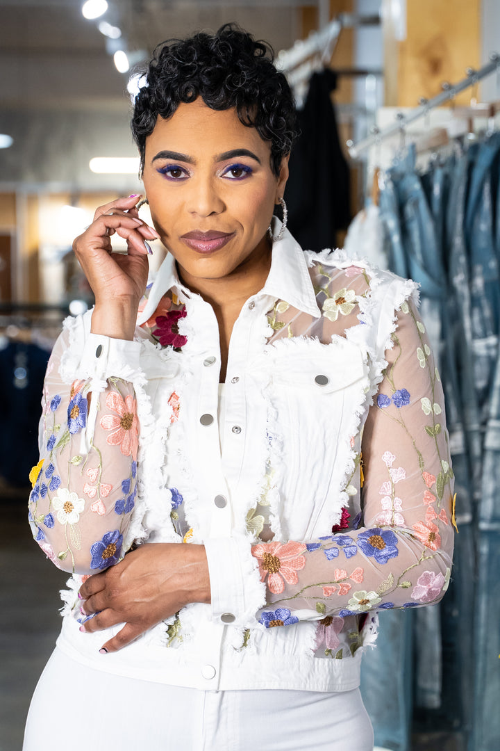 Sheer Flower Petals Jackets