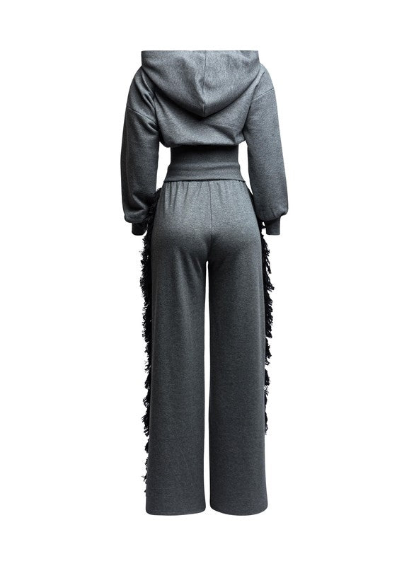 It's Chill Day 2pc Fringe Jogger Set