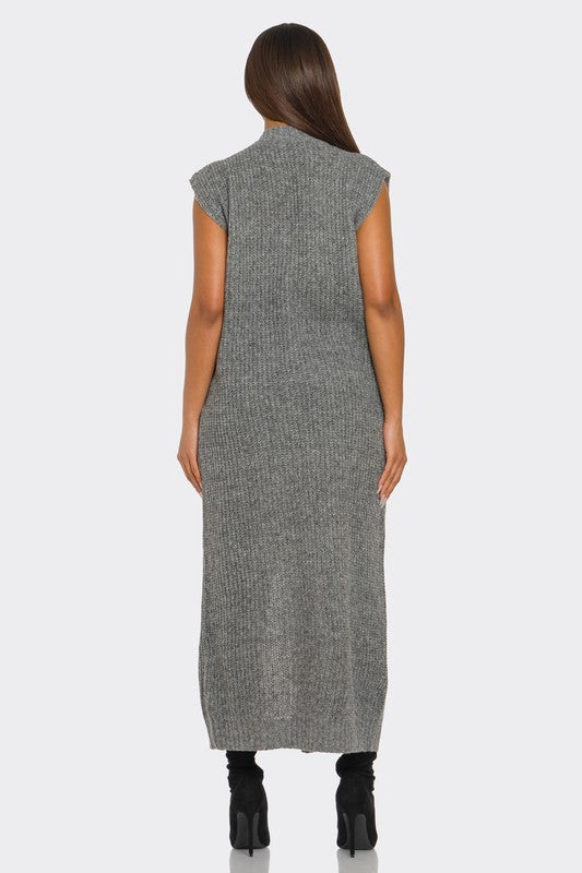 MIX IT UP GREY & DENIM CASUAL DRESS