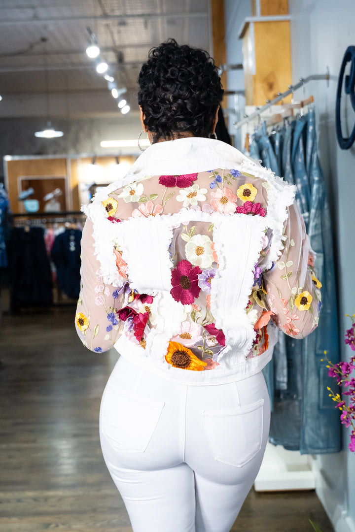 Sheer Flower Petals Jackets