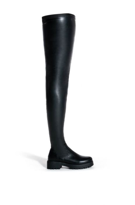 Step it Up Thigh High Flat Stretch Boot