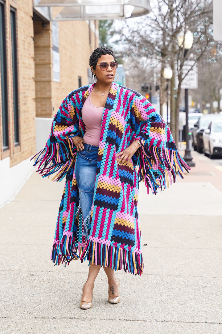 The Festive Fringe Cardigan (Without Hood)