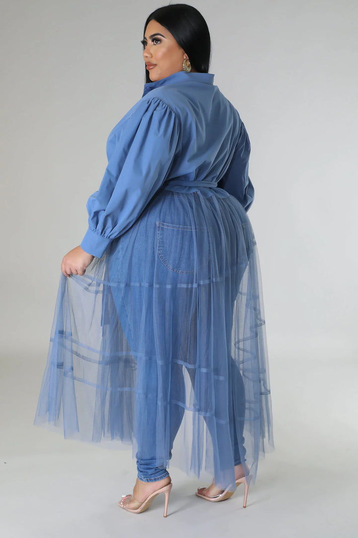 Tulle Fantasy Balloon Sleeve Top (More colors)