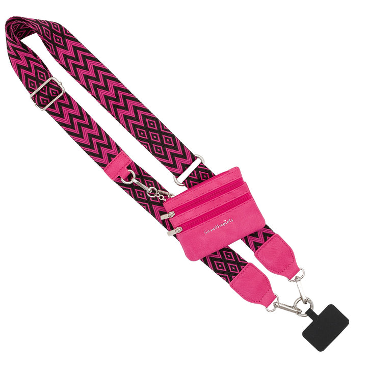 Fancy Gurl Phone Holder -Chevron Collection W/ Pouch - (More Colors)