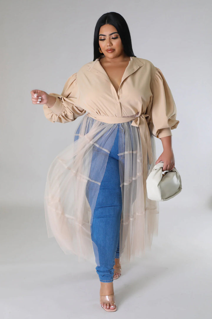 Tulle Fantasy Balloon Sleeve Top (More colors)