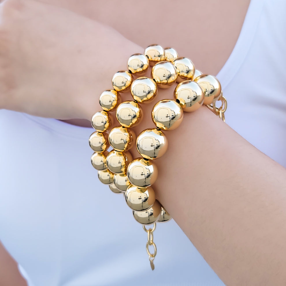 Golden Sphere 16mm Bracelet (Gold)