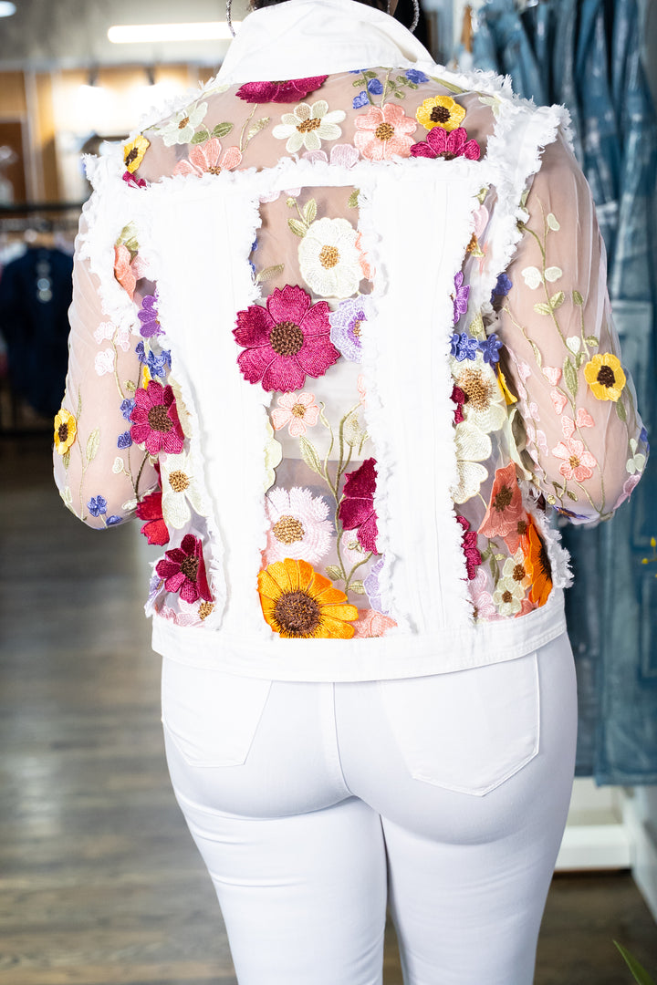 Sheer Flower Petals Jackets