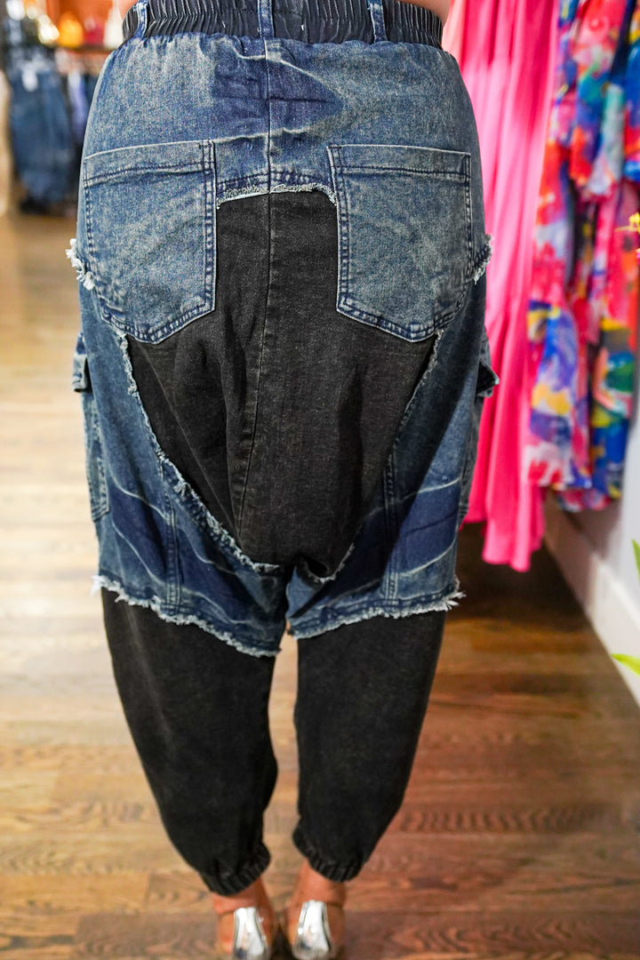 No Pressure Denim Harem Pants