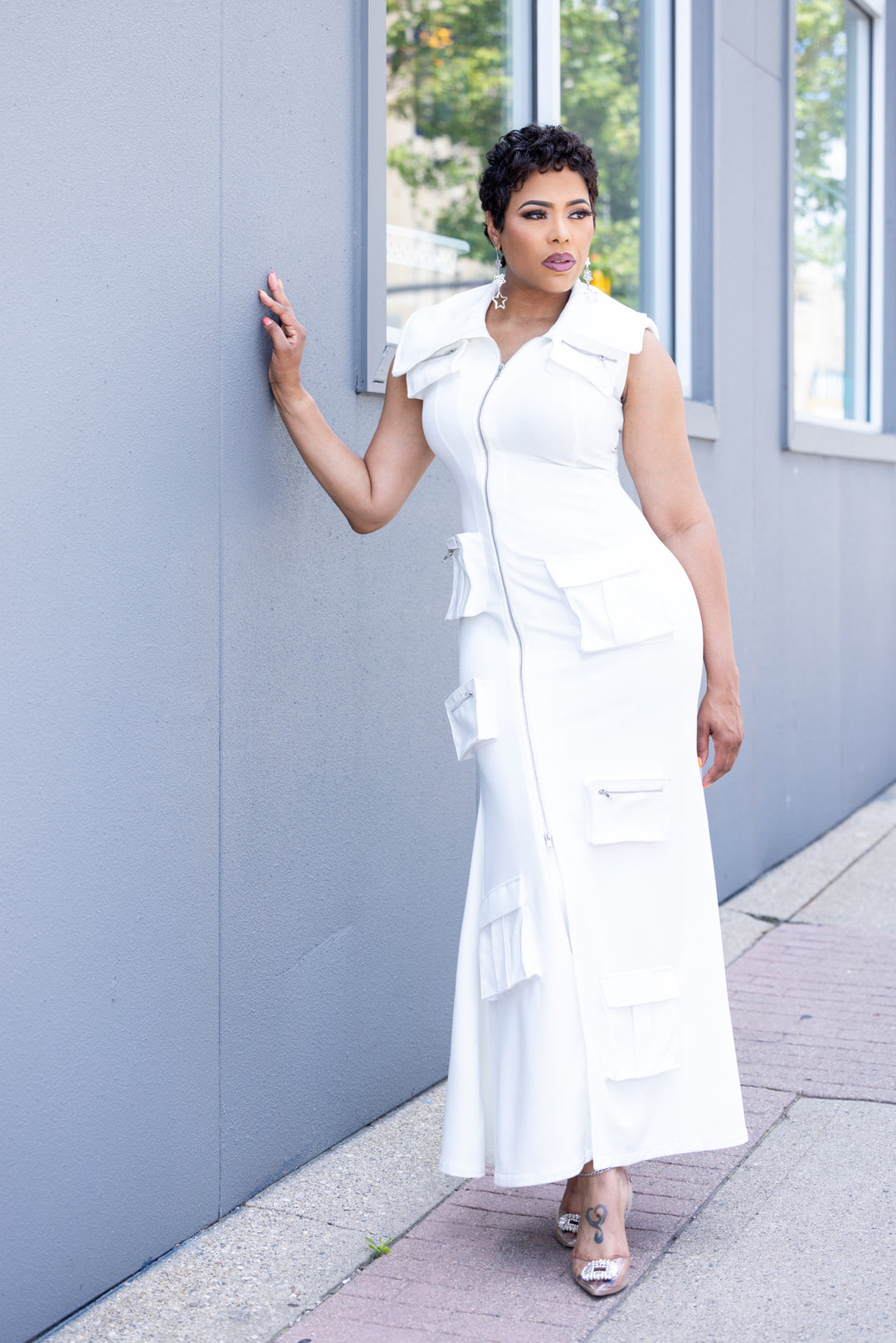 Its All About Me Zipper Pocket Dress