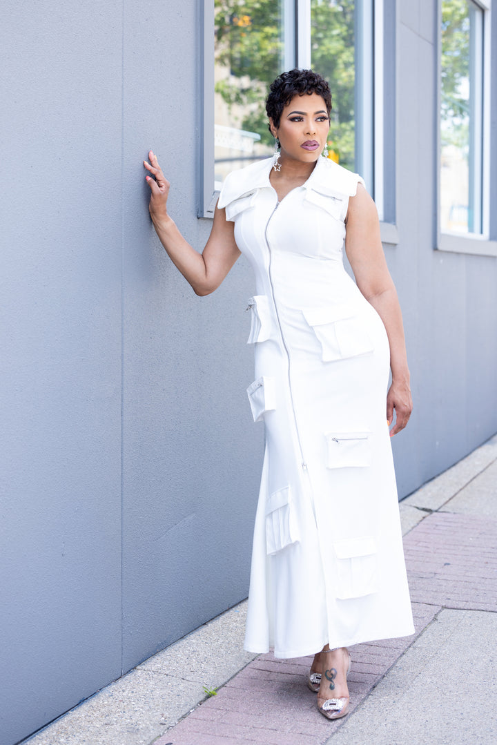 Its All About Me Zipper Pocket Dress