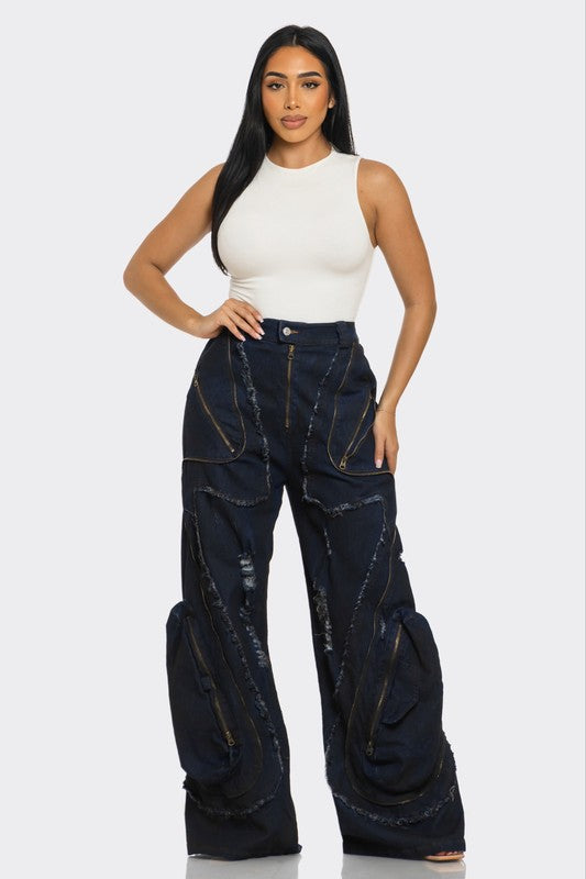 Zip it All Around Cargo Jeans – Blu Jean Blues