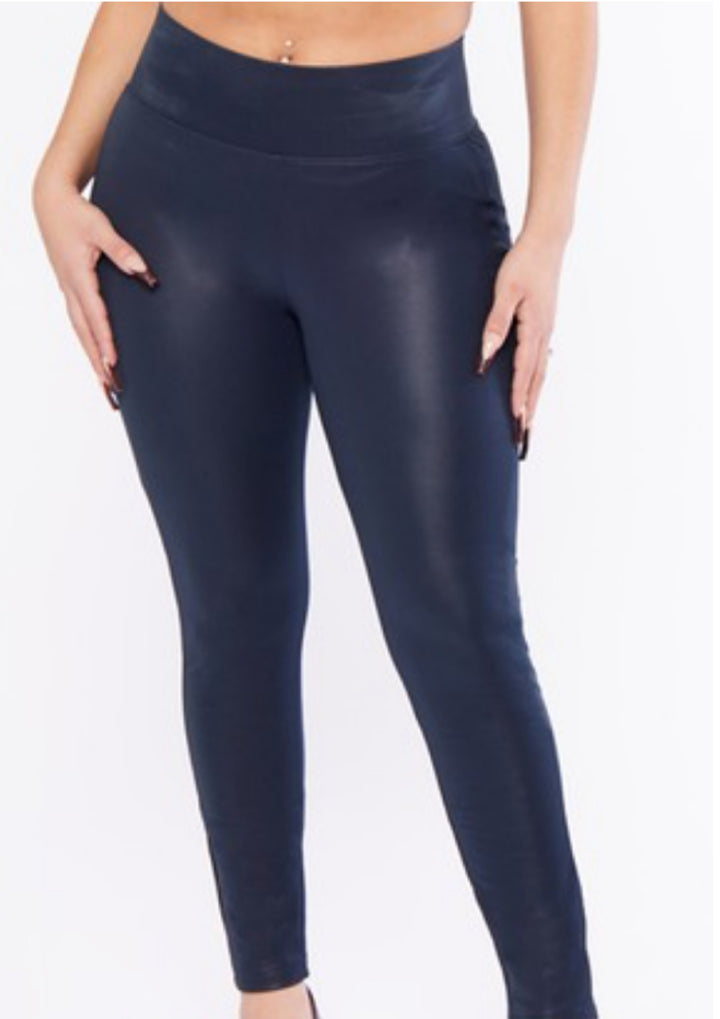 Smooth it out Faux Leather Leggings( More colors) - Missy Sizes Avail