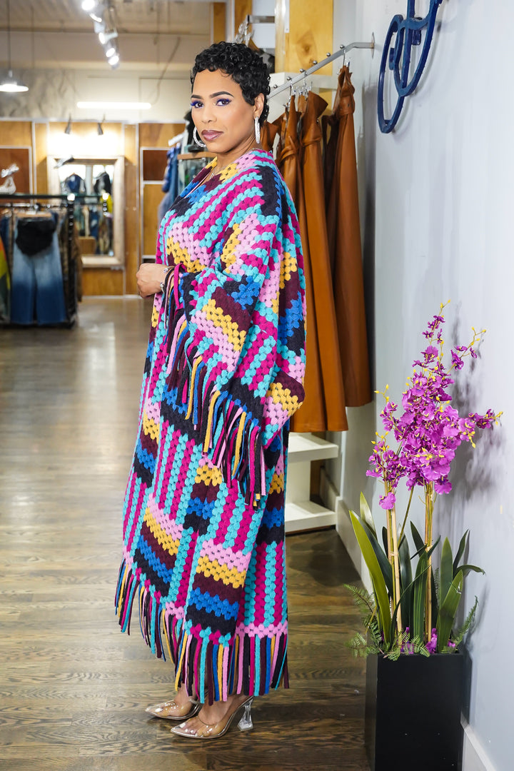 The Festive Fringe Cardigan (Without Hood)