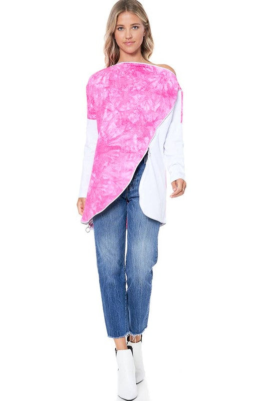 Zip Zap Tye Dye Long Sleeve Top