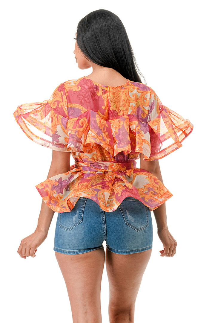Ruffle Up Peplum Top