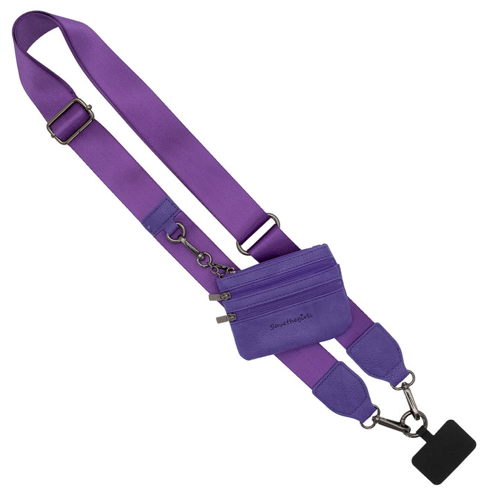 Fancy Gurl Phone  Holder - Big Strap Solid Color w/Pouch