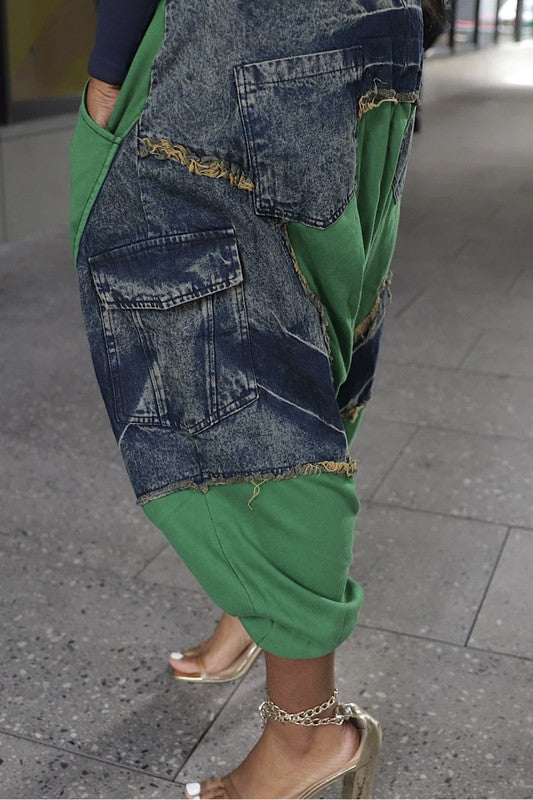 No Pressure Denim Harem Pants