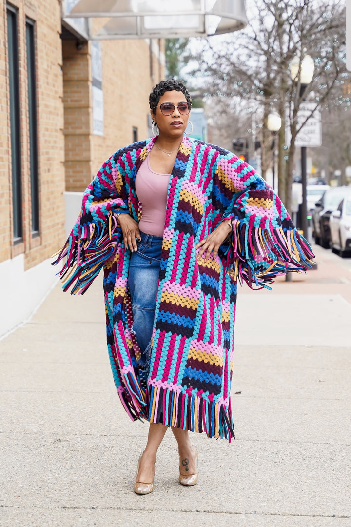 The Festive Fringe Cardigan (Without Hood)