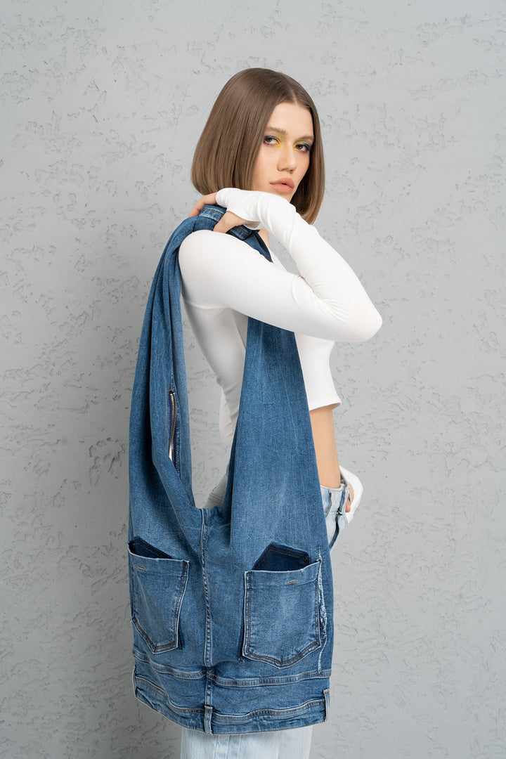 Zip it Around Denim Purse
