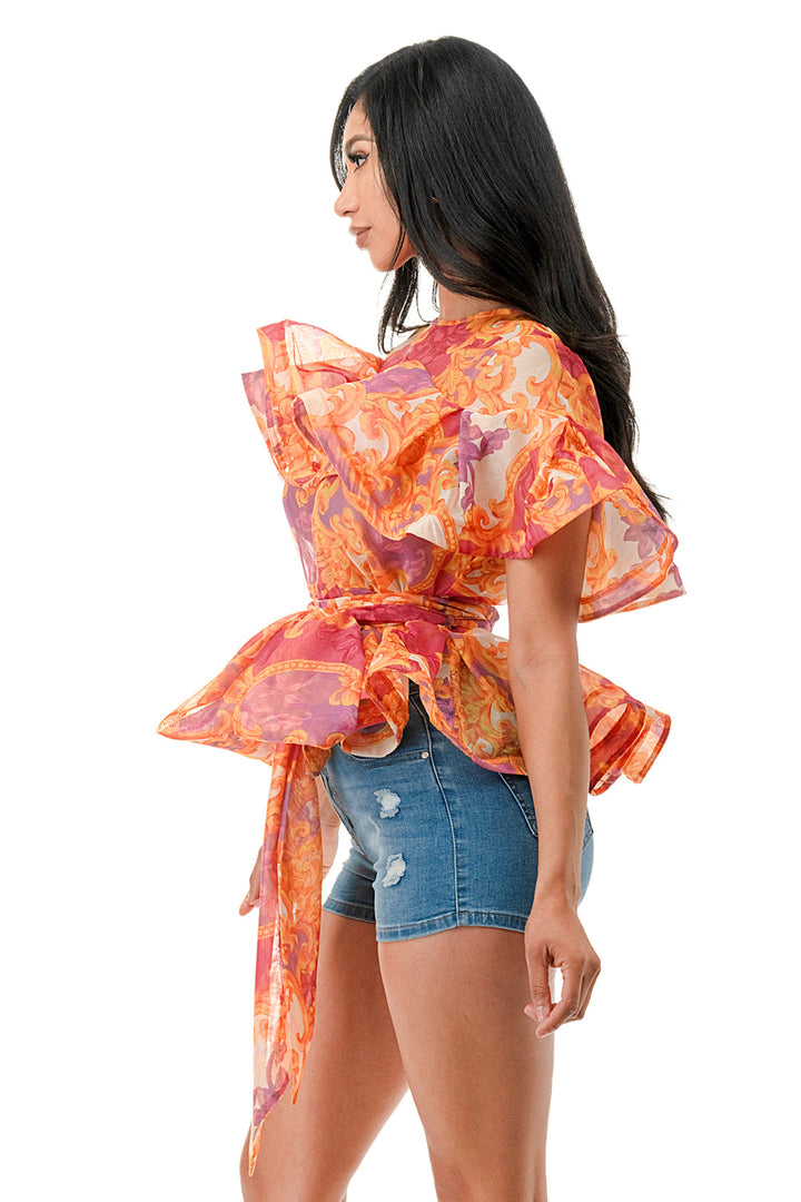 Ruffle Up Peplum Top