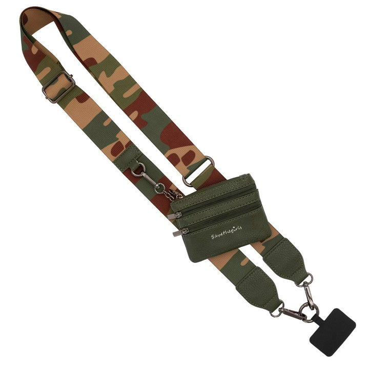 Fancy Gurl Phone Holder- Lifestyle Collection -Big Strap w/Zipper Pouch