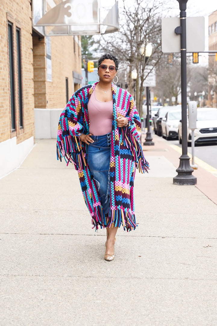 The Festive Fringe Cardigan (Without Hood)
