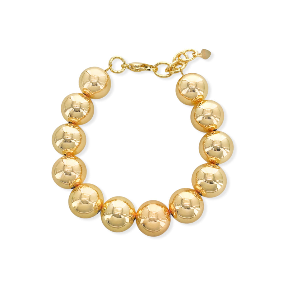 Golden Sphere 16mm Bracelet (Gold)