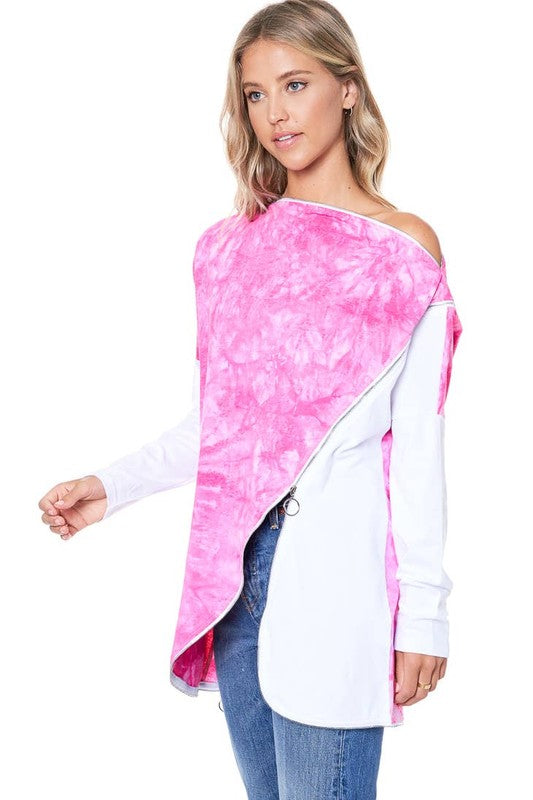 Zip Zap Tye Dye Long Sleeve Top