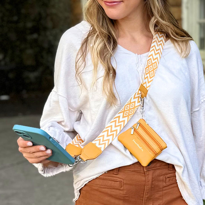 Fancy Gurl Phone Holder -Chevron Collection W/ Pouch - (More Colors)