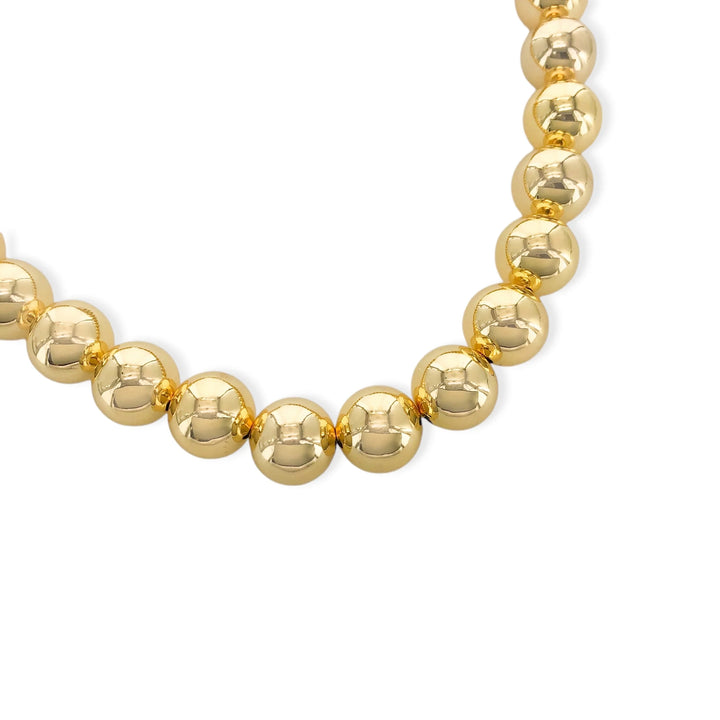 Gold Sphere Necklace 14mm