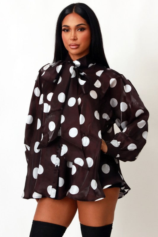 Koko Sheer Polka Dot Top