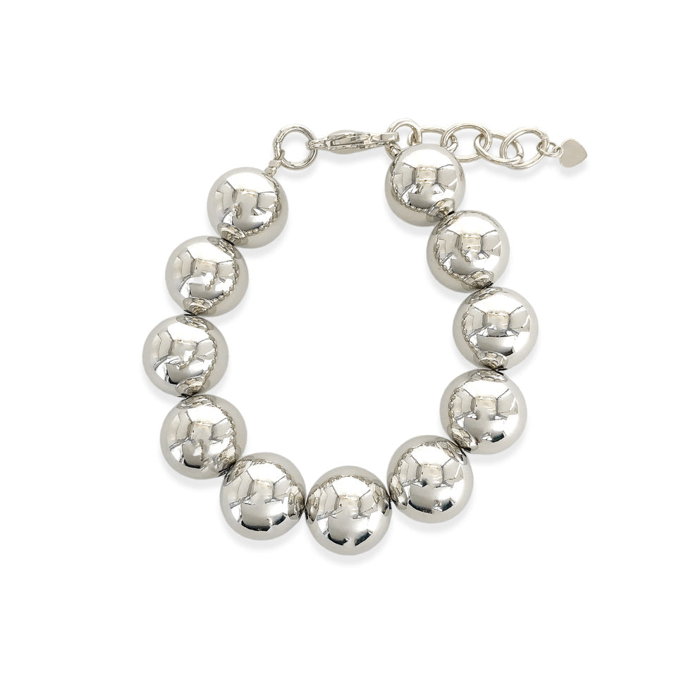 Golden Sphere 16mm Bracelet (Silver)