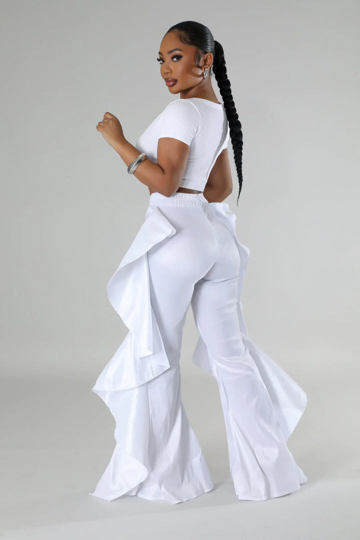 Flounce Around Ruffle Side Pants
