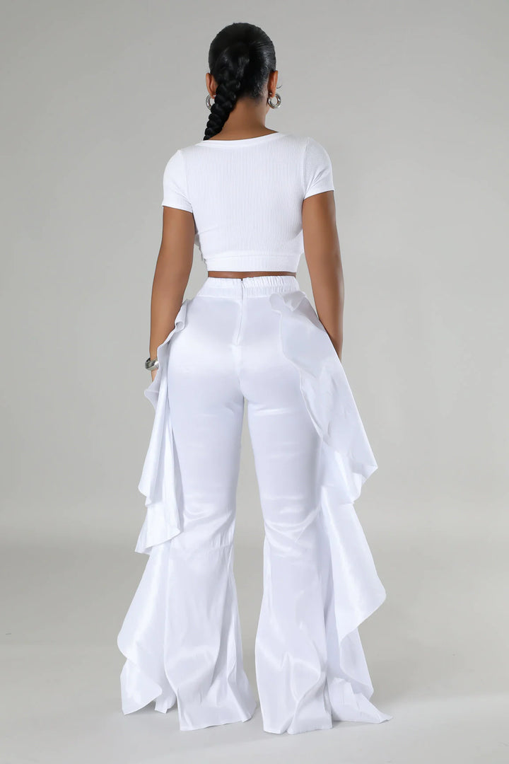 Flounce Around Ruffle Side Pants