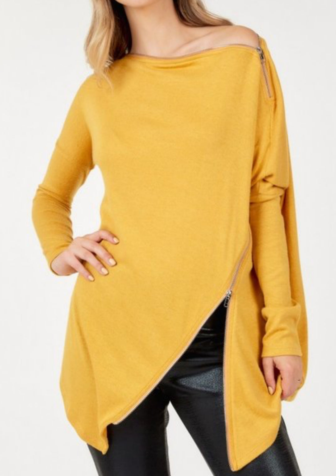 Take my zipper Off shoulder top