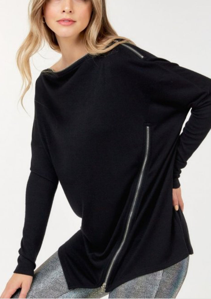 Take my zipper Off shoulder top