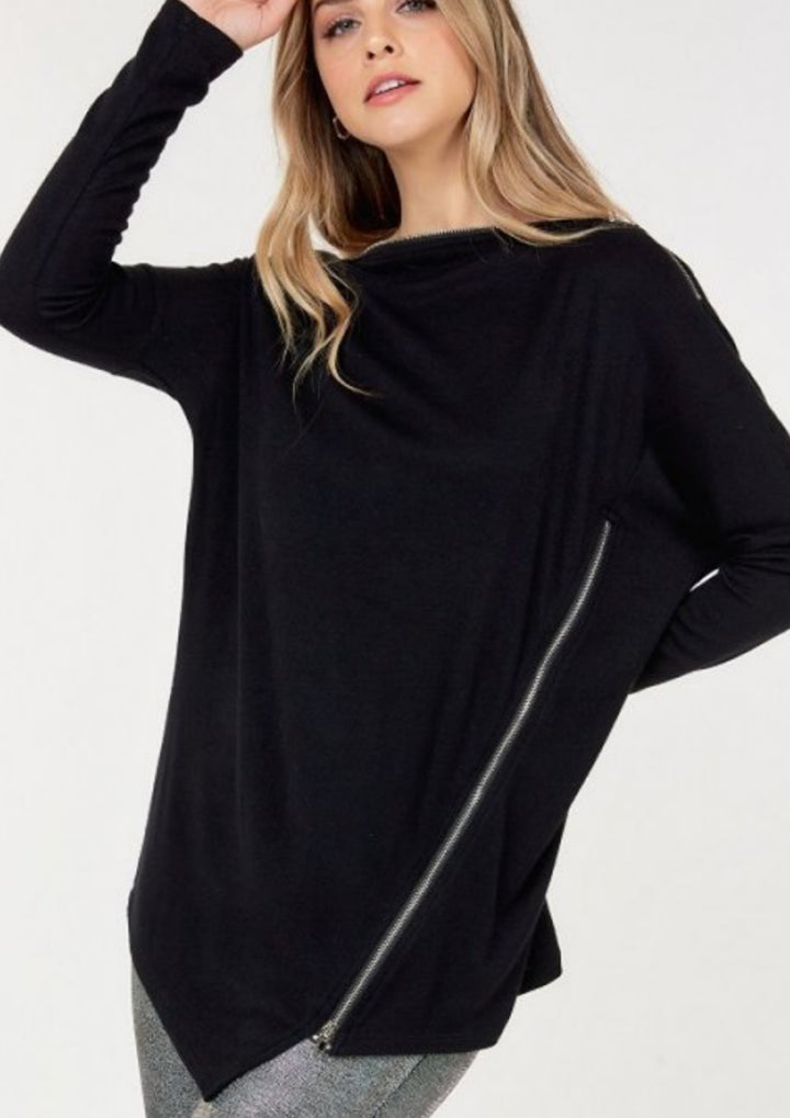 Take my zipper Off shoulder top
