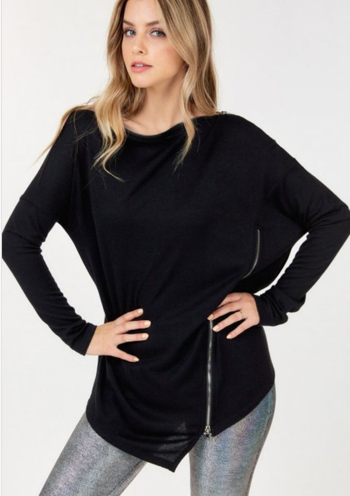Take my zipper Off shoulder top