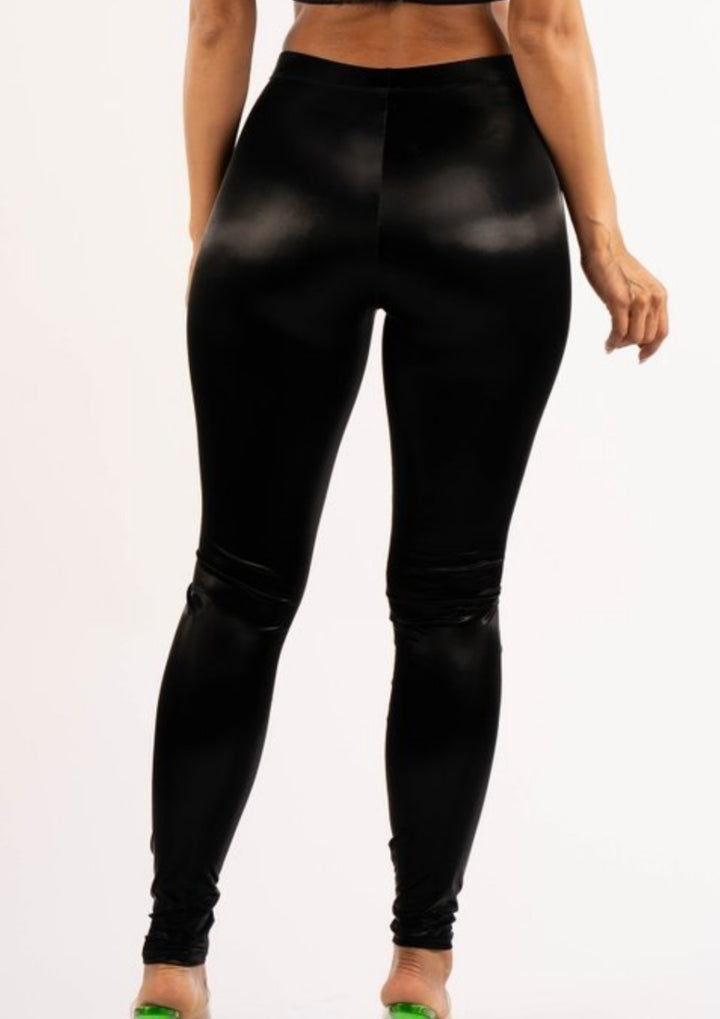 Yasmine Shine On Stretch Leggings ( Burg & Grey, Black)