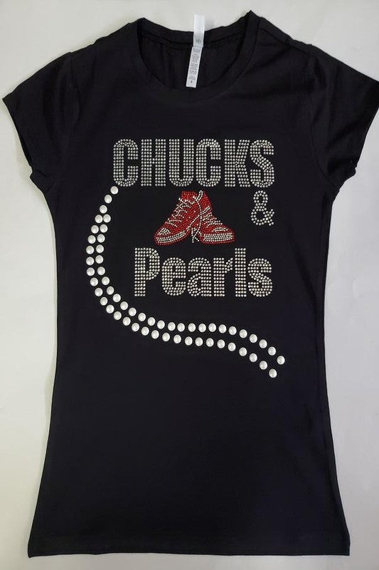 Pearls & Rhinestone Chucks & Pearls