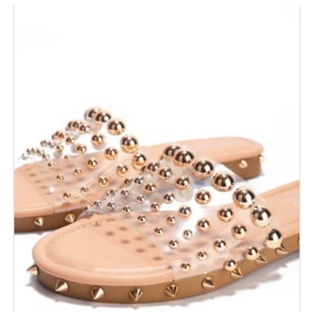 Studs All Around Sandal ( Two Colors)