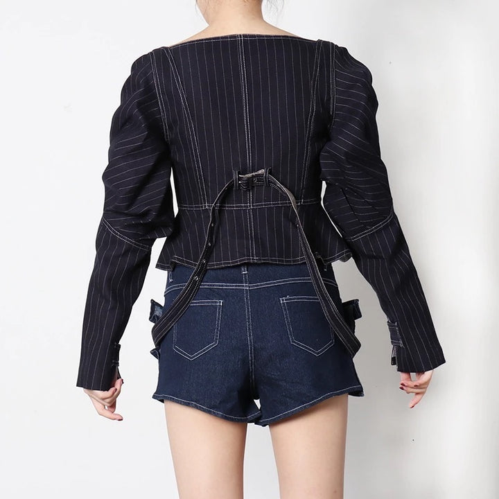 Pinstripes the Right Way Bustier Top