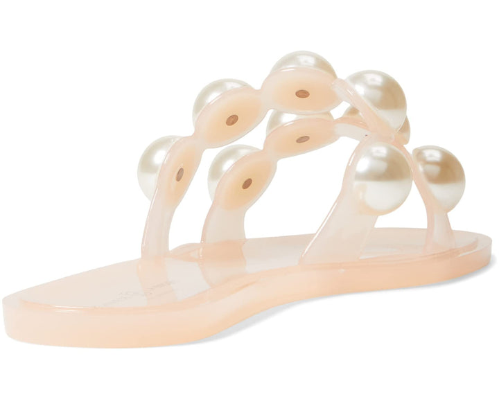 Double Pearls Clear Sandals