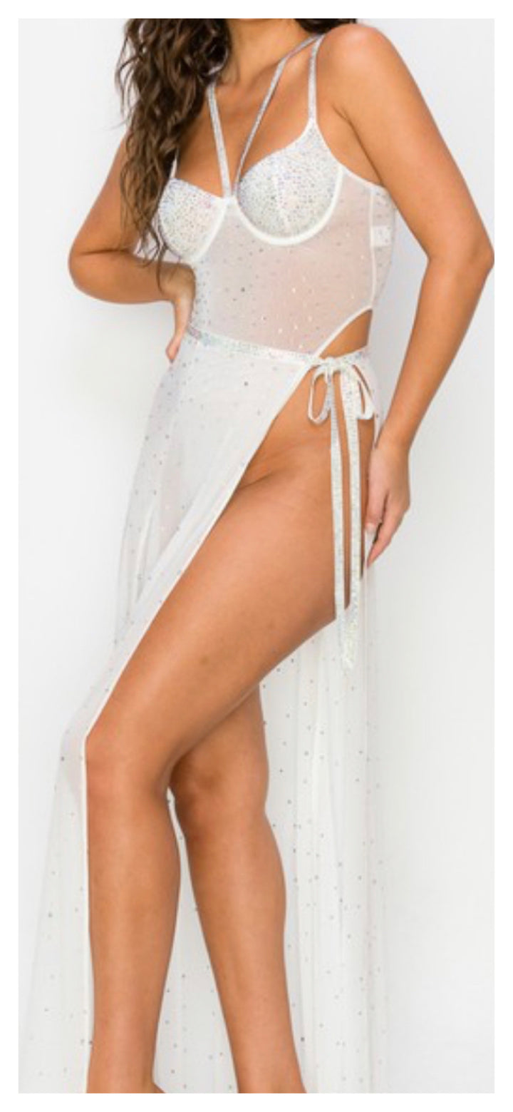 Darling Promises Sexy Swimsuit W/Skirt