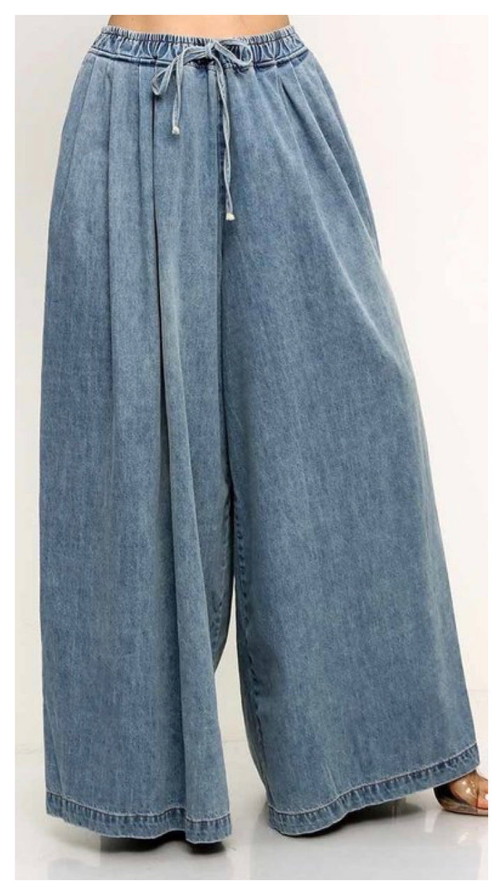 All Wide Elastic Waist Jean (Dark Denim)