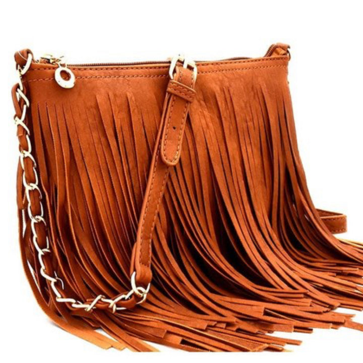 Shaking Fringes Purse (Camel)