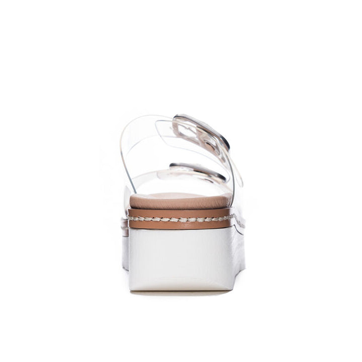 Platform Vinyl Clear Sandal-Surfs Up