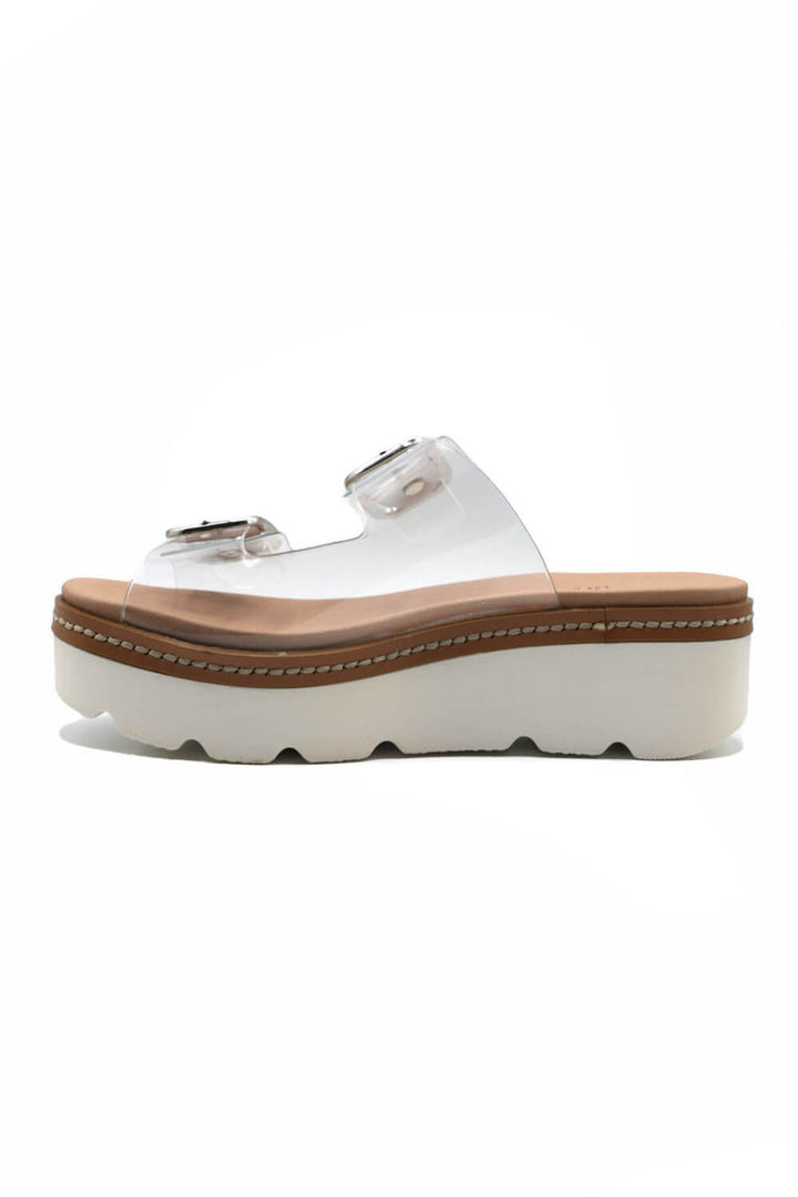 Platform Vinyl Clear Sandal-Surfs Up