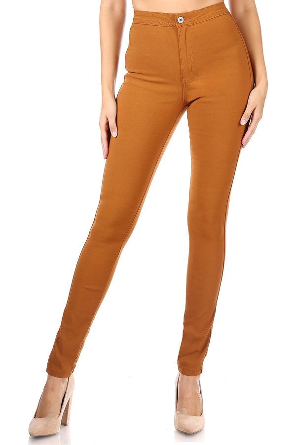 Stretchy Skinny High Waist Jeans ( More colors - Red, Black, Mustard, Olive,)